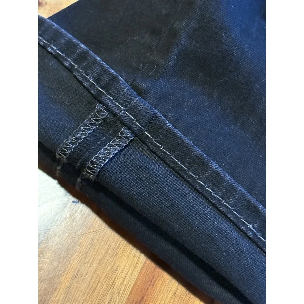 True‎ Religion Jeans 29x32 Dark Blue Big T Flap Pocket Thick Stitch Y2K Selvage